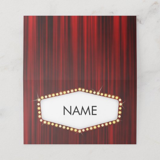 Carte De Placement Carte Place du nom à thème Broadway (Extérieur déplié)