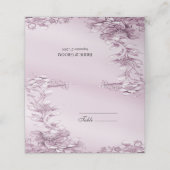 Carte De Placement Carte Place Folial Rose (Extérieur déplié)