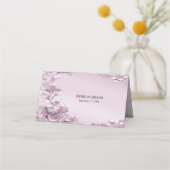 Carte De Placement Carte Place Folial Rose (Dos)