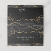 Carte De Placement Carte Place Mariage de l'Agate de Parties scintill (Extérieur déplié)