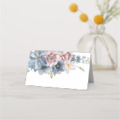 Carte De Placement Carte Place Mariage Dusty Blue et Mauve (Dos)