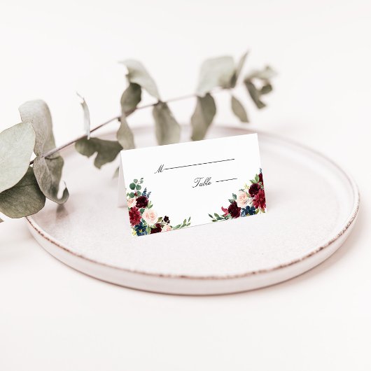 Carte De Placement Carte Place Mariage Floral de Bourgogne