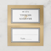 Carte De Placement Carte Place Mariage moderne LGBTQ Gold (Extérieur déplié)