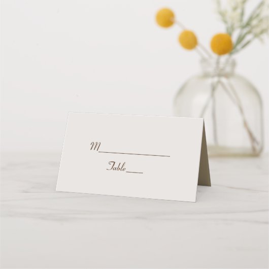 Carte De Placement Carte Place Mariage Or moderne (Devant)