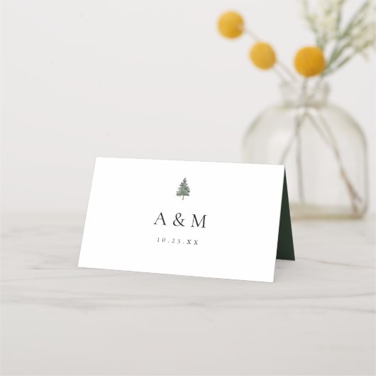 Carte De Placement Carte Place Mariage Pine Tree (Dos)