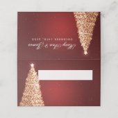 Carte De Placement Carte Place Noël Mariage Party Or Rouge (Extérieur déplié)