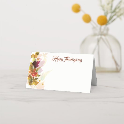 Carte De Placement Carte Place Nom Thanksgiving (Devant)