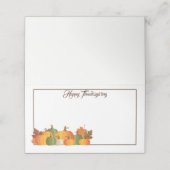 Carte De Placement Carte Place Nom Thanksgiving (Extérieur déplié)