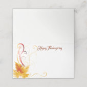 Carte De Placement Carte Place Nom Thanksgiving (Extérieur déplié)