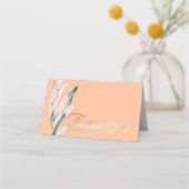 Carte De Placement Carte Place Peach Abstrait Floral Mariage (Dos)