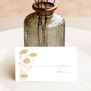 Carte De Placement Carte Place pliée Art Nouveau vintage