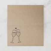 Carte De Placement Carte Place Style Tente Plie Toast Champagne (Extérieur déplié)