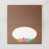 Carte De Placement Carte pliée de lieu tropical Luau (Extérieur déplié)