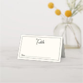 Carte De Placement Carte Retro Black White Mariage Place (Dos)