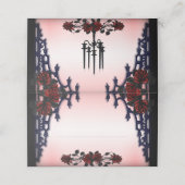 Carte De Placement Carte rouge Rose gothique Place (Extérieur déplié)