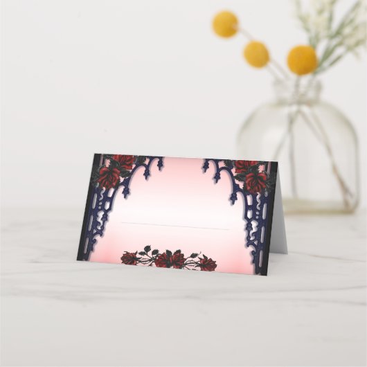 Carte De Placement Carte rouge Rose gothique Place (Devant)