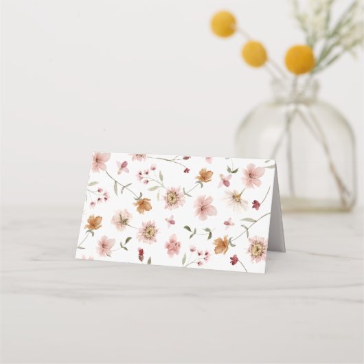 Carte De Placement Carte Rustique Boho Mariage (Dos)