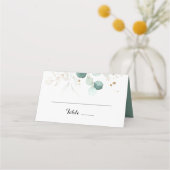 Carte De Placement Carte Rustique Eucalyptus Gold Floral Mariage Plac (Devant)