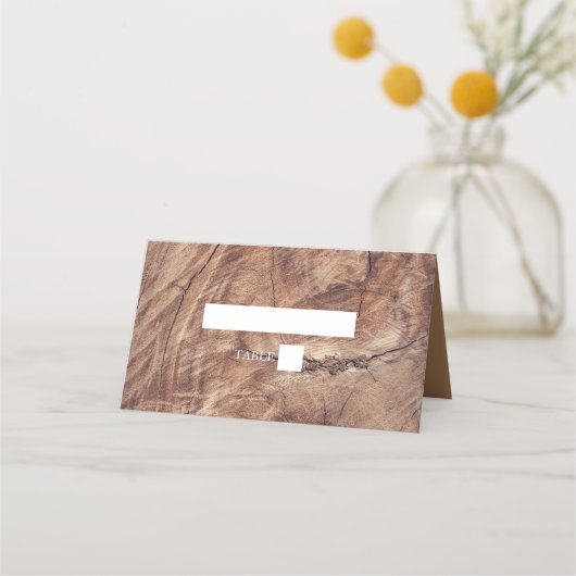Carte De Placement Carte Rustique Mariage en bois (Devant)