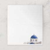 Carte De Placement Carte simple Santorin Blue Dome - Blanc (Extérieur déplié)