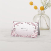 Carte De Placement Carte unique Pink Floral Place (Dos)