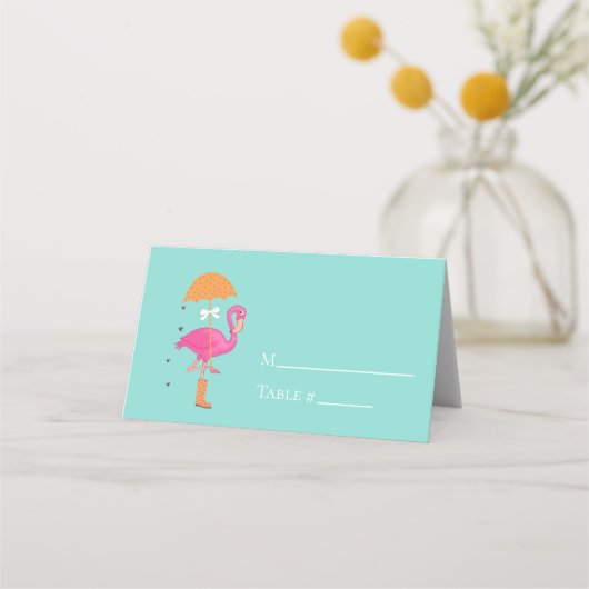 Carte De Placement Carter Flamingle Baby Shower Party Escort (Devant)
