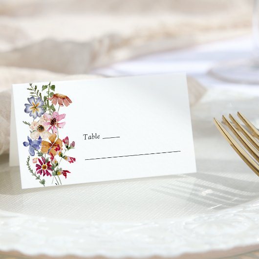Carte De Placement Carton de table plié Boho