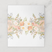 Carte De Placement Cascade Rose Pale Peach avec verdure (Extérieur déplié)