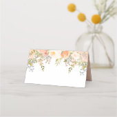 Carte De Placement Cascade Rose Pale Peach avec verdure (Dos)