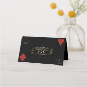 Carte De Placement CasinoGold Black Art Déco Roaring Mariage des anné (Dos)