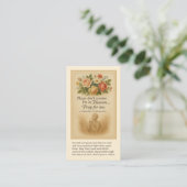 Carte De Placement Catholic prayer for Souls in Purgatory Funeral   (Debout devant)