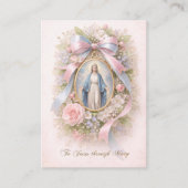 CARTE DE PLACEMENT CATHOLIC PRAYER TO JESUS THROUGH MARY (Devant)