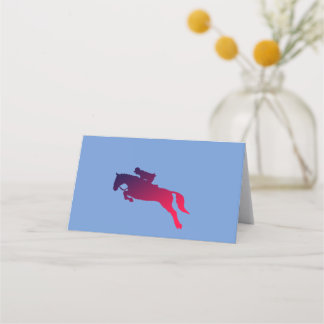 Carte De Placement Cavalier franchissant un obstacle.        Place Ca