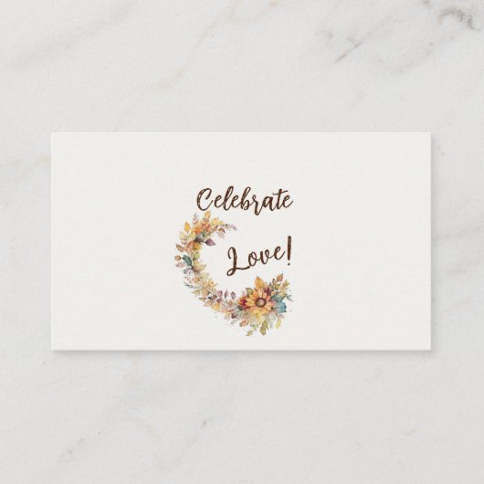 Carte De Placement Celebrate (Dos)