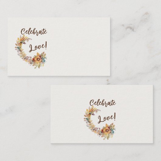 Carte De Placement Celebrate (Devant / Derrière)