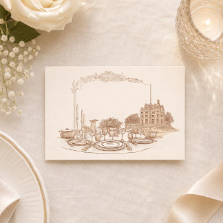 Carte De Placement Célébration au Manoir sur mesure