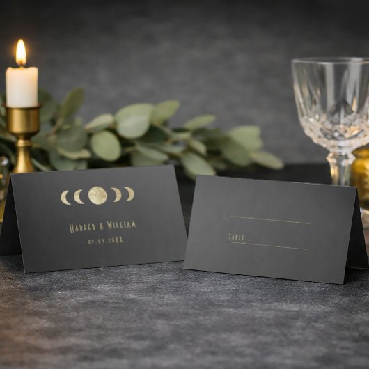 Carte De Placement Celestial art deco wedding place card