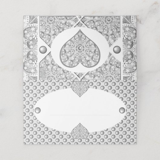 Carte De Placement Céramique gris dentelle (Extérieur déplié)