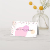 Carte De Placement Cercles Confetti Roses (Devant)