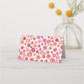 Carte De Placement Cercles d'aquarelle rose Abstrait (Dos)