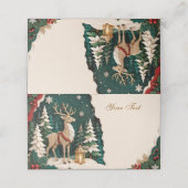 Carte De Placement Cerf de Noël Forest Frame (Extérieur déplié)