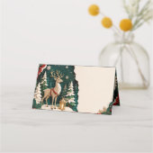 Carte De Placement Cerf de Noël Forest Frame (Dos)