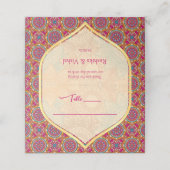 Carte De Placement Cerise mandala rangoli mehndi table (Extérieur déplié)