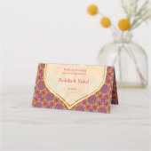 Carte De Placement Cerise mandala rangoli mehndi table (Dos)