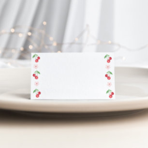 Carte De Placement Cerise sur le dessus Baby shower rose