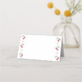Carte De Placement Cerise sur le dessus Baby shower rose (Devant)