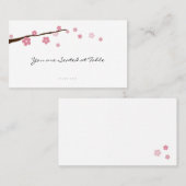 Carte De Placement cerisier en fleurs ; table mariage (Devant / Derrière)