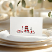 Carte De Placement C'est l'amour Réception de mariage italien rouge c