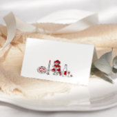 Carte De Placement C'est l'amour Réception de mariage italien rouge c