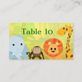 Carte De Placement C'est un Baby shower de jungle (Dos)